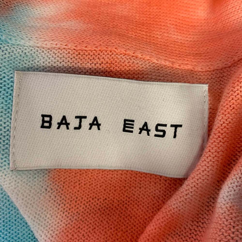 BAJA EAST Pink Blue Tie Dye Pima Cotton Open Front Cardigan - Picture 4 of 6